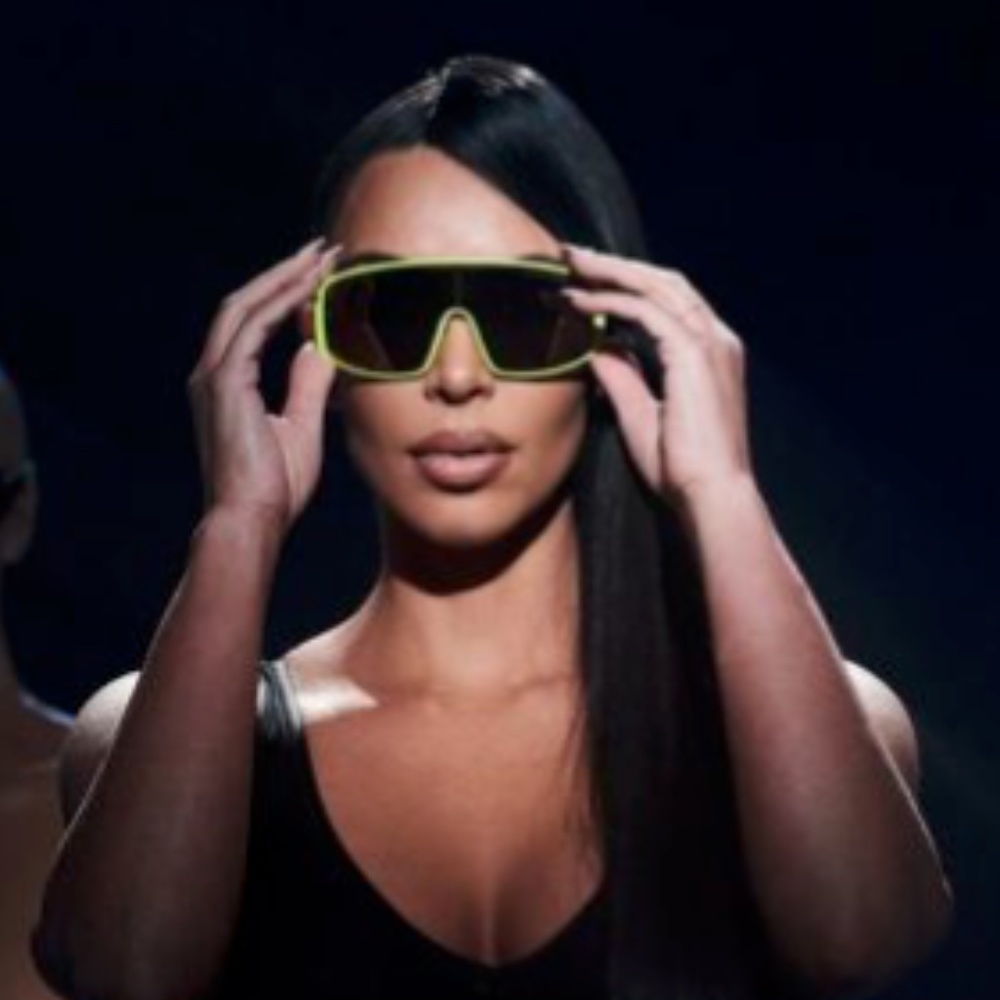 Kim Kardashian West Gemini Sunglasses in Neon Lime